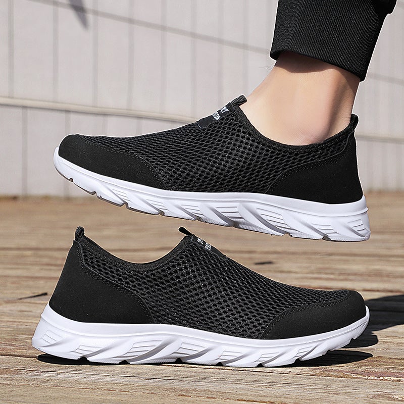 Spring Slip-On Lazy Casual Shoes Outwear Travel Fashion Hiking Shoes Plus Size Lightweight Breathable Mesh Shoes For Men - Image 5